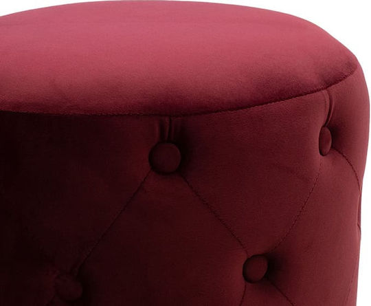 Stool For Living Room Cora Bordeaux-Gold 40x40x42cm Stool For Living Room Cora Bordeaux-Gold 40x40x42cm