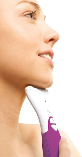 Rio Neck Facial Neck Chin Massager4 3 Programs Ems Function Lifting Intensity Selection 9v Battery White Mov