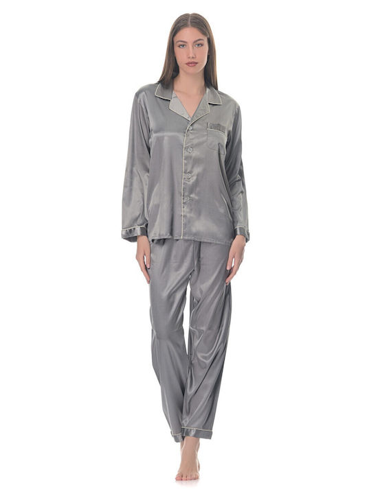 Fuanna Summer Women's Pyjama Set Gray