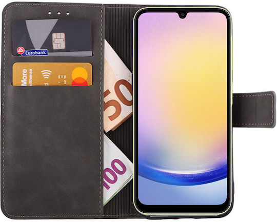 Samsung Book Synthetic Leather Gray (Samsung A25 5G A256)