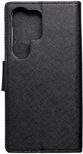 Fancy Wallet Σιλικόνης / Δερμάτινο Μαύρο (Samsung S24 Ultra)