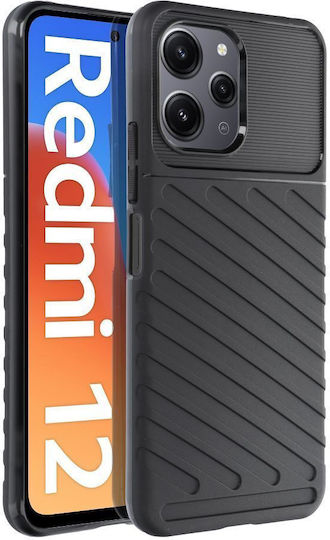 Thunder Back Cover Silicon Negru (Redmi 12 4G / Redmi 12 5G)