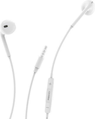 Recci Rep-l07 In-ear Handsfree Ακουστικά με Βύσμα 3.5mm Λευκό