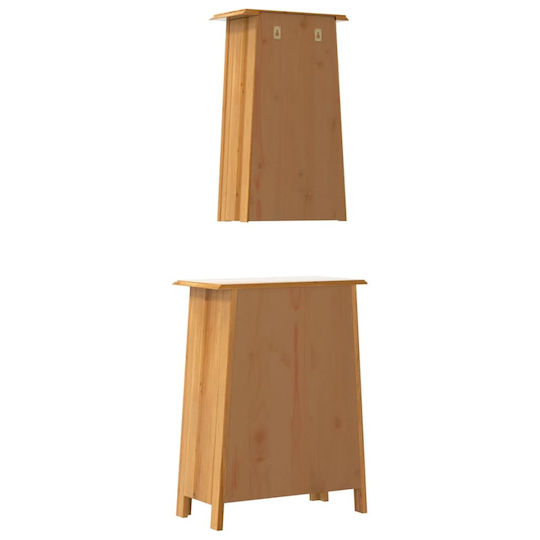 vidaXL Ντουλάπι Μπάνιου 59x32x80cm Καφέ