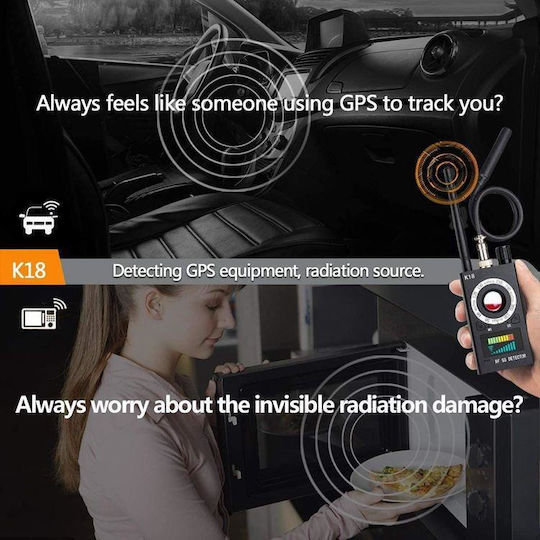 Camera, Bug & GPS Tracker Detector 1-8000MHz