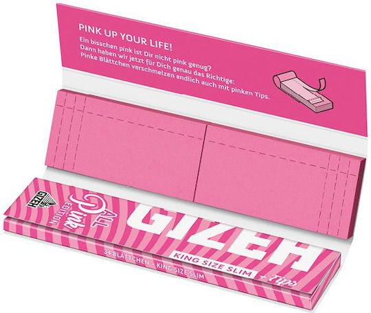 Gizeh Cigarette Rolling Papers Slim King Size with Cone Tips 24pcs