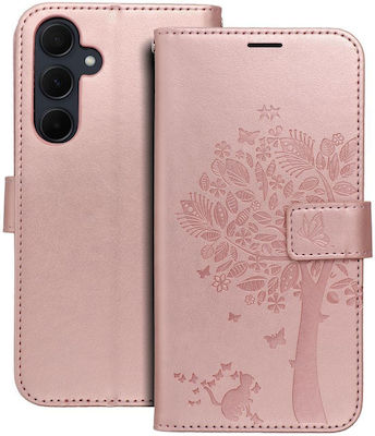 5g Tree Book Silicone with Strap Durable Rose Gold (Galaxy A35)