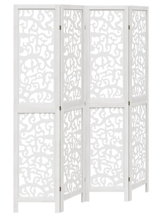 vidaXL Decorativ Paravan Lemn cu 4 Panouri 140x180cm