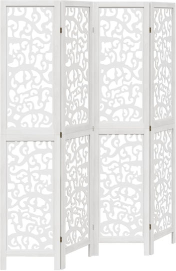 vidaXL Decorativ Paravan Lemn cu 4 Panouri 140x180cm