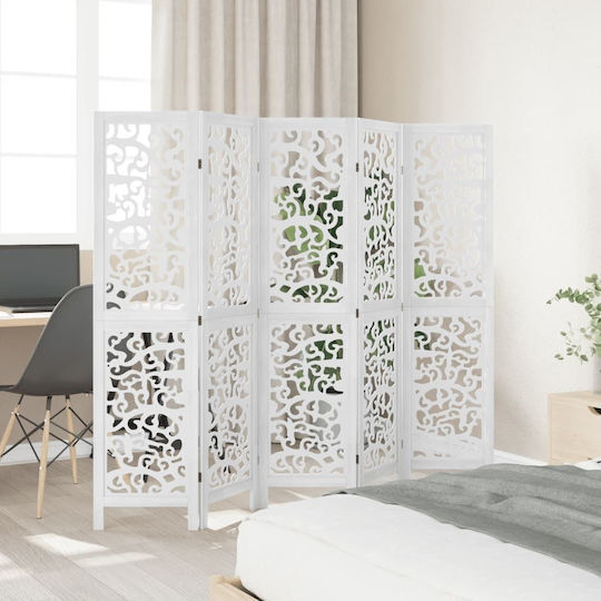 vidaXL Διακοσμητικό Παραβάν Ξύλινο με 5 Φύλλα 175x160cm