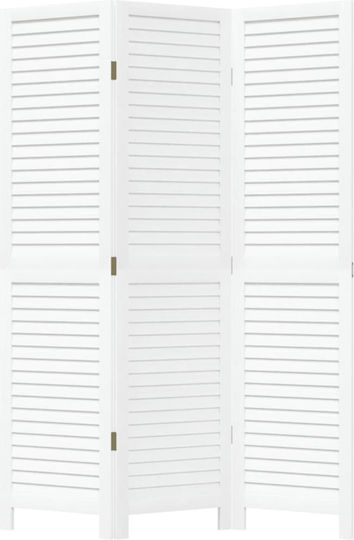 vidaXL Decorative Room Divider Wooden with 3 Panels 105x160cm