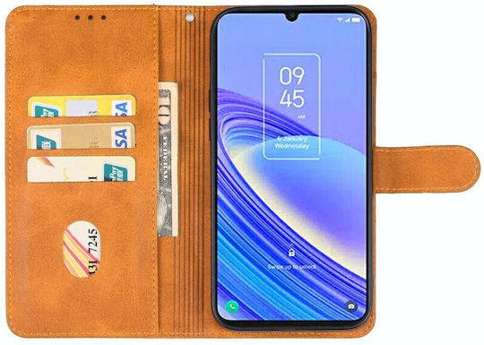 Wallet Δερμάτινο Καφέ (TCL 50 SE)