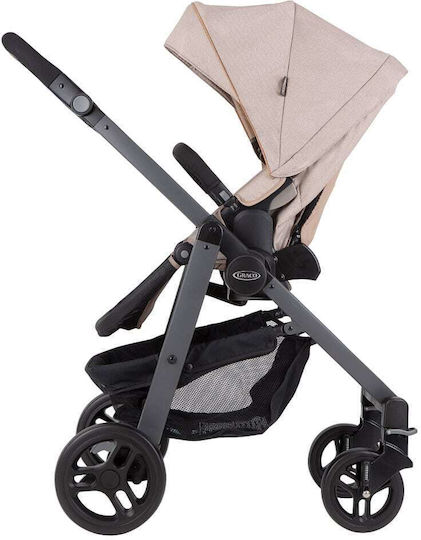 Graco Evo Trio Ρυθμιζόμενο Καρότσι 2 σε 1 Kατάλληλο για Nεογέννητο Μπεζ 9kg