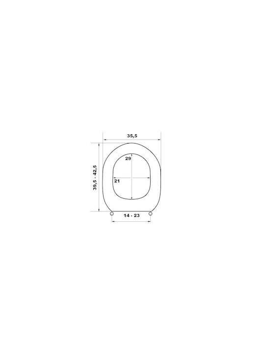 Bega Plast Όλυμπος Καπάκι Λεκάνης Πλαστικό 42.5x35cm Λευκό