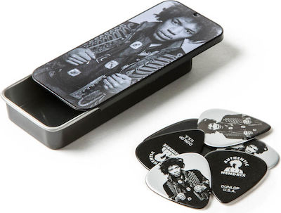 Dunlop Pane Chitarei Jimi Hendrix™ Pick Tin Greu Grosime 1mm Set 6buc