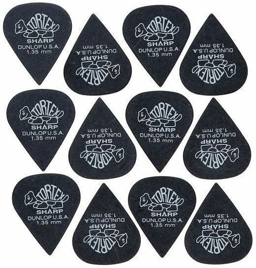 Dunlop Guitar Picks Tortex Sharp Thickness 1.35mm Set 12pcs