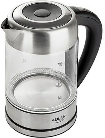 Adler Βραστήρας 1.7lt 2200W Ασημί