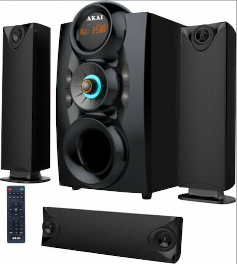 Akai Proffesional Ηχοσύστημα 3.1 SS028A-3208C 75W με Digital Media Player και Bluetooth Μαύρο