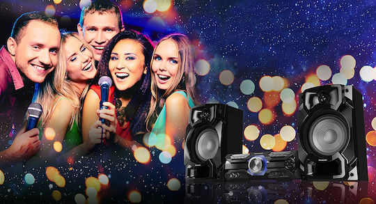 Panasonic Ηχοσύστημα 2.0 SC-AKX520E SC-AKX520E 650W με CD / Digital Media Player και Bluetooth Μαύρο