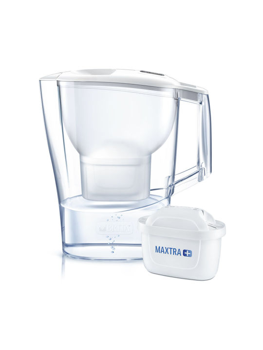 Brita Aluna Plastic Jug White with 1 Replacement Filter 2400ml