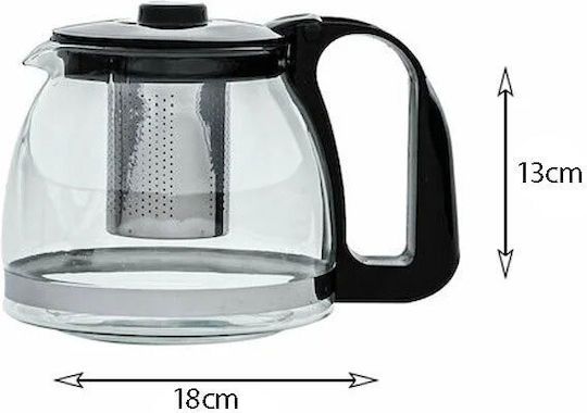 Sidirela Τσαγιέρα με Φίλτρο Γυάλινη Διάφανη 1250ml