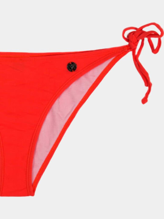 Bikini Slip με Κορδονάκια Πορτοκαλί