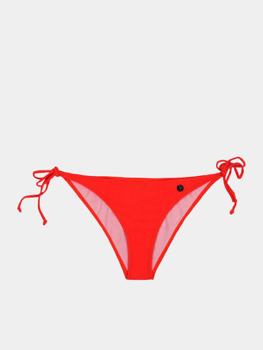 Bikini Slip με Κορδονάκια Πορτοκαλί