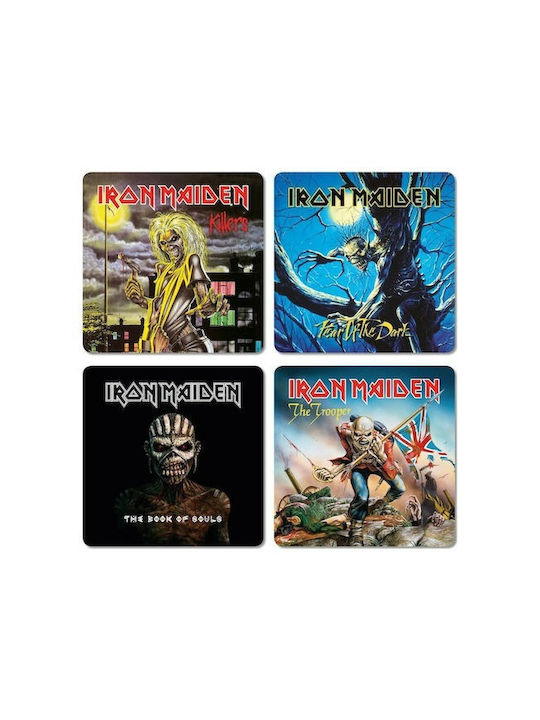 Polybag Iron Maiden Σουβέρ από Φελλό Πολύχρωμο 4τμχ