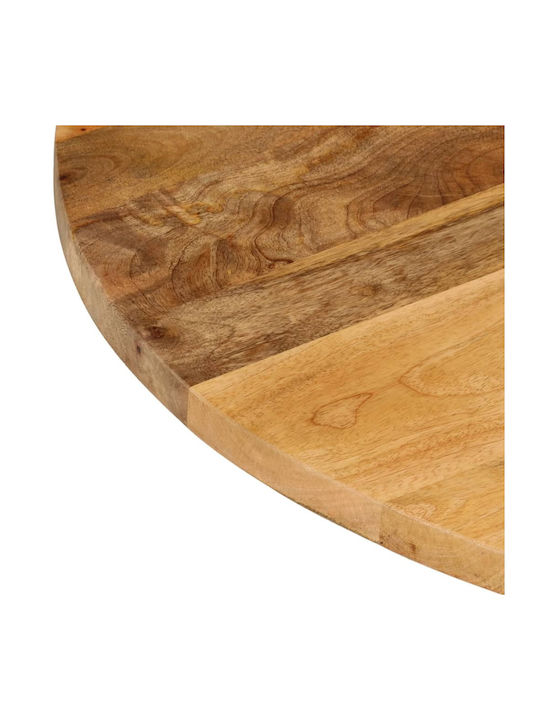 vidaXL Rund Tischoberfläche aus Massivholz in Braun Farbe 50x50x3.8cm 370061 1Stück