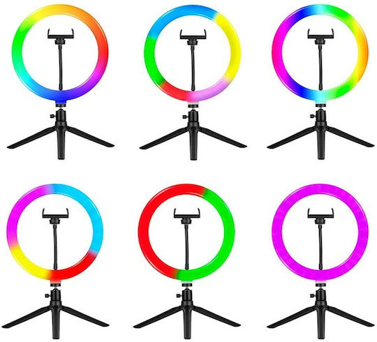 Tracer RGB Ring Light 26cm 2800 - 7000K with Desktop Tripod and Mobile Phone Holder