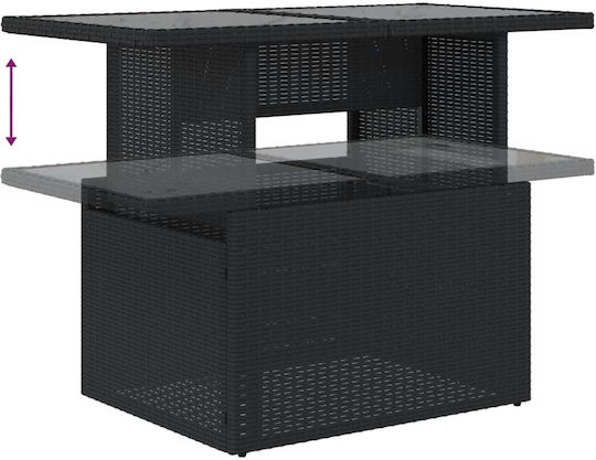 Tisch Stabil Black 100x55x73cm