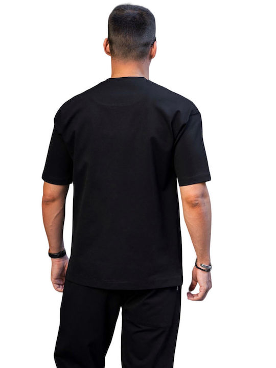 Henry Clothing Ανδρικό T-shirt Κοντομάνικο Black