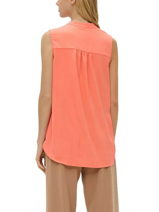 S.Oliver Damen Bluse Ärmellos Coral