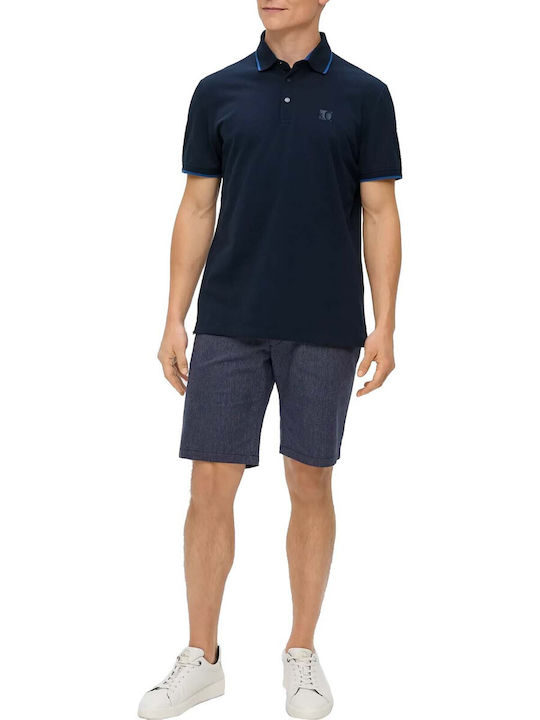 S.Oliver Men's Blouse Polo Blue