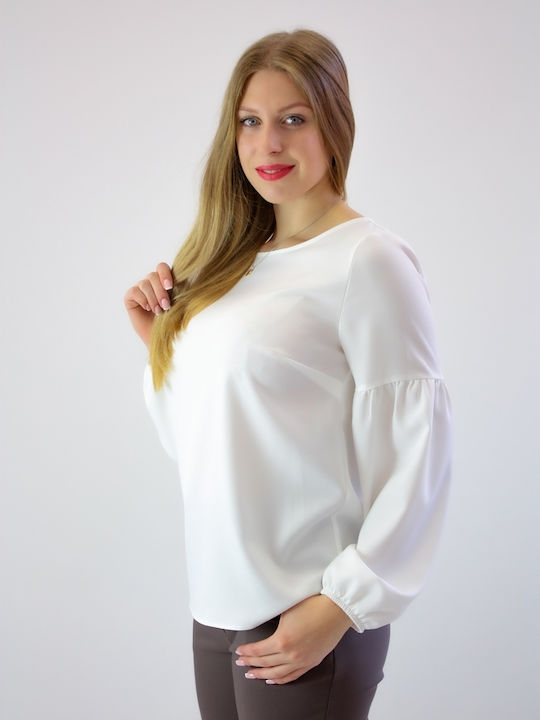 Brak Women's Blouse Long Sleeve White