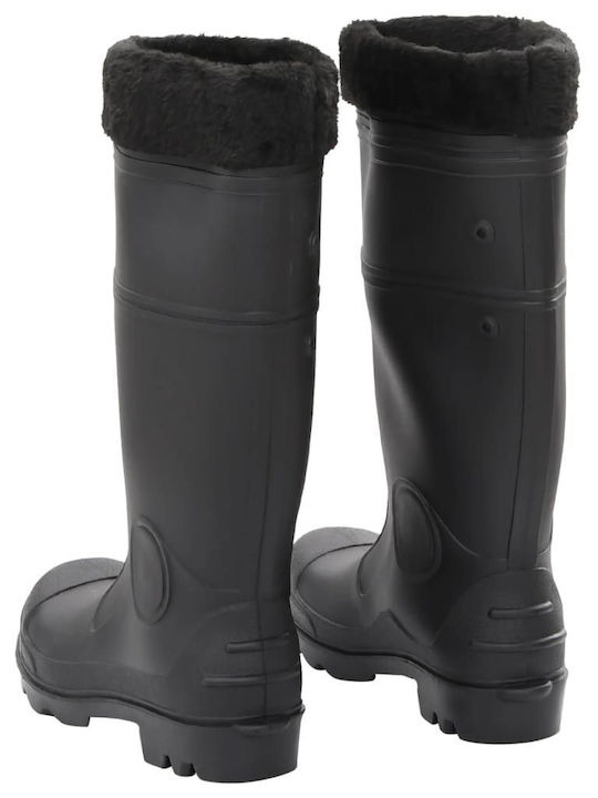 vidaXL Non-Slip Work Wellies Black