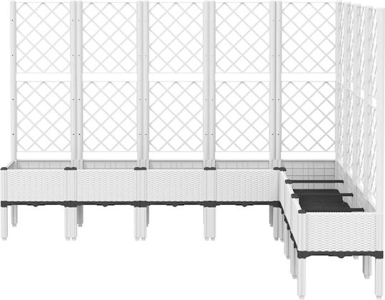vidaXL Ζαρντινιέρα Πλαστική Λευκή 200x160x142εκ.