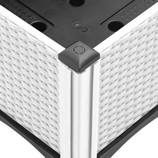 vidaXL Ζαρντινιέρα Πλαστική Λευκή 200x160x142εκ.