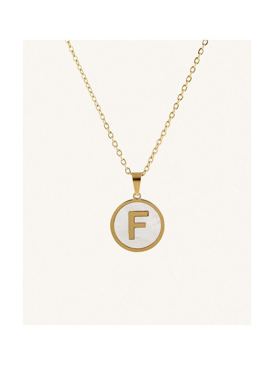 Stanstefan Necklace Pendant Monogram F Steel