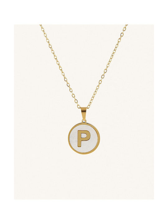 Stanstefan Necklace Pendant Monogram P Steel