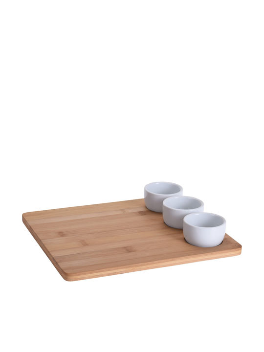 Excellent Houseware Πλατώ Σερβιρίσματος για Σούσι από Πορσελάνη 28x24εκ. 4τμχ