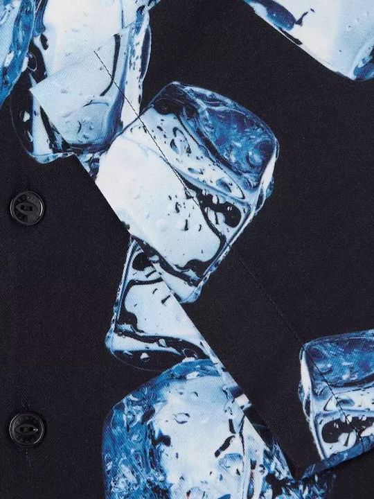 Ice Cube Cu mânecă scurtă Cămașă Albastru