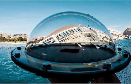 Telesin Dome Port Wasserdichtes Gehäuse Case Αδιάβροχη Θήκη für GoPro Held 10 / Held 11 / Held 9 GP-DMP-T09