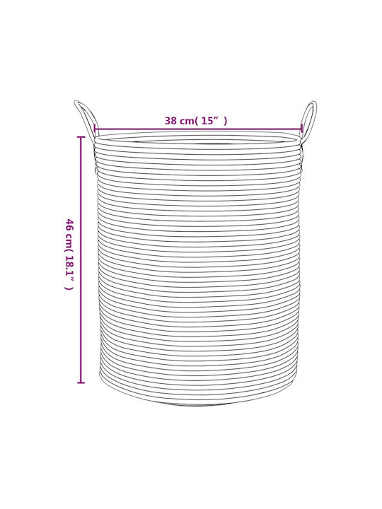 vidaXL Storage Basket Fabric Gray 38x38x46cm 1pcs