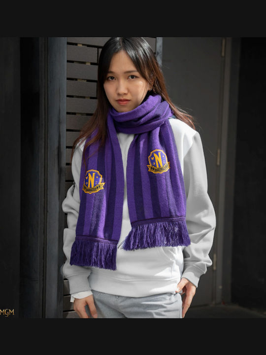 Wednesday - Nevermore Academy Women's Wool Scarf Purple