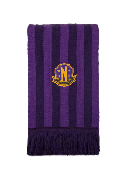 Wednesday - Nevermore Academy Women's Wool Scarf Purple