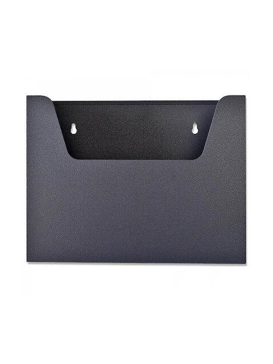 Import Hellas Κουτί Εντύπων Μεταλλικό Νίκελ Ματ 34.5x7.5x26cm