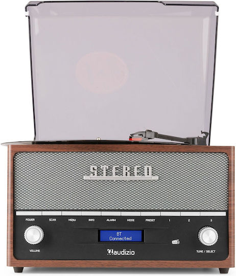 Audizio Frisco 102.200 Πικάπ με Προενίσχυση και Ενσωματωμένα Ηχεία Καφέ