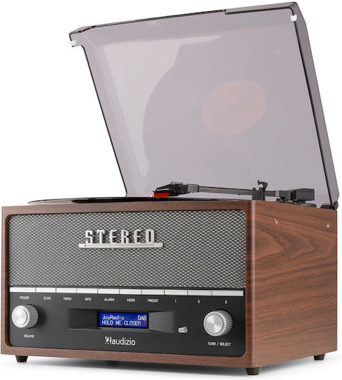 Audizio Frisco 102.200 Πικάπ με Προενίσχυση και Ενσωματωμένα Ηχεία Καφέ