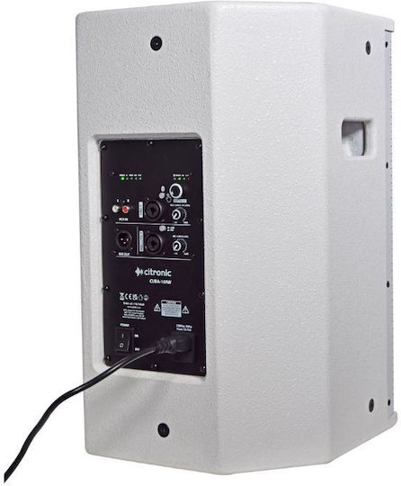 Citronic CUBA-10AW 178.740UK Αυτοενισχυόμενο Ηχείο PA 270W με Woofer 10" 31.3x30.7x50.7εκ. σε Λευκό Χρώμα